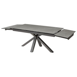 Стол ALTO 160 KL-136 Серый мрамор матовый, итальянская керамика/ GREY1 каркас М-City