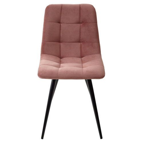 Стул CHILLI-Q розовый #15, велюр / черный каркас М-City
