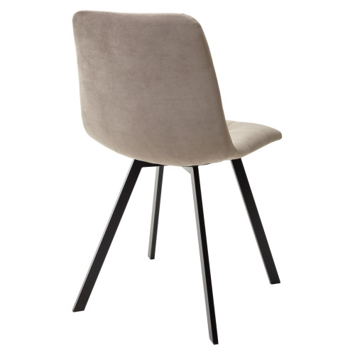 Стул CHILLI-Q SQUARE латте #25, велюр / черный каркас М-City