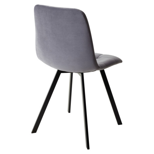 Стул CHILLI-Q SQUARE серый #27, велюр / черный каркас М-City