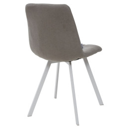 Стул CHILLI SQUARE UF860-08B серый, ткань / белый каркас М-City