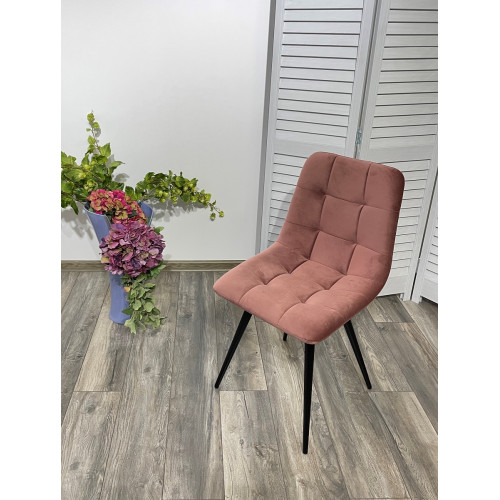 Стул CHILLI-Q розовый #15, велюр / черный каркас М-City