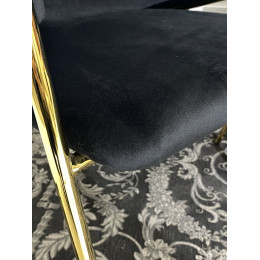 Стул DILL BLUVEL-19 BLACK, велюр/ золотой каркас, М-City