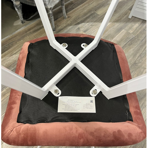 Стул DAIQUIRI BLUVEL-52 PINK / белый каркас, велюр М-City