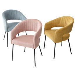 Стул SNUG WZ2042-14 морская волна, фактурный велюр / черный каркас, M-City