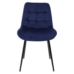 Стул ХОФМАН, цвет темно-синий #H60, велюр / черный каркас 4 шт./1 к М-City