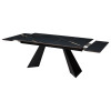 Стол Купер 160 Обсидиан, стекло / черный каркас М-City