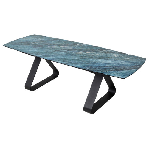 Стол Вильям 180 Аквамарин / графитовый каркас, М-City