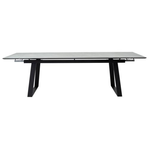 Стол Франк 200 Темно-серый мрамор, керамика / черный каркас М-City