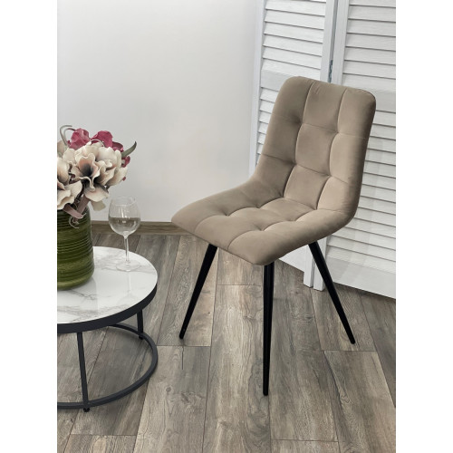 Стул CHILLI-Q латте #25, велюр / черный каркас М-City