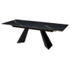 Стол Купер 160 Обсидиан, стекло / черный каркас М-City