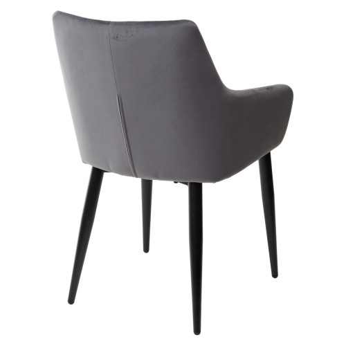Стул HECTOR BLUVEL-14 GREY, велюр/ черный каркас М-City