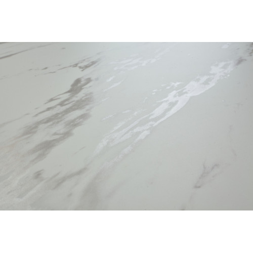 Стол CREMONA 180 KL-99 Белый мрамор матовый, итальянская керамика / черный каркас М-City