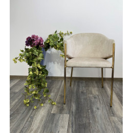 Стул DILL PK6015-05 (VBP205) античный светло-бежевый, велюр/ золотой каркас, М-City