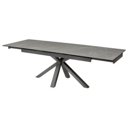 Стол ALTO 160 KL-136 Серый мрамор матовый, итальянская керамика/ GREY1 каркас М-City