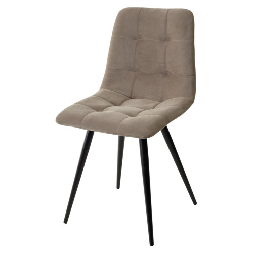 Стул CHILLI-Q латте #25, велюр / черный каркас М-City