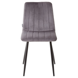 Стул DUBLIN G062-40 серый/ черный каркас, велюр М-City