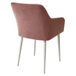 Стул BRANDY-X РОЗОВЫЙ #15, велюр/ белый каркас М-City