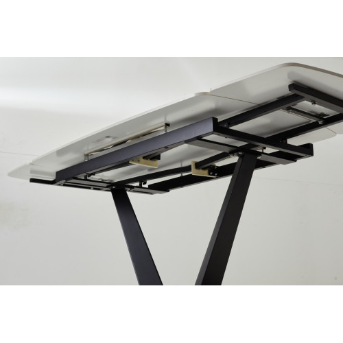 Стол ALATRI 120 GLOSS STATUARIO WHITE SINTERED STONE / BLACK М-City