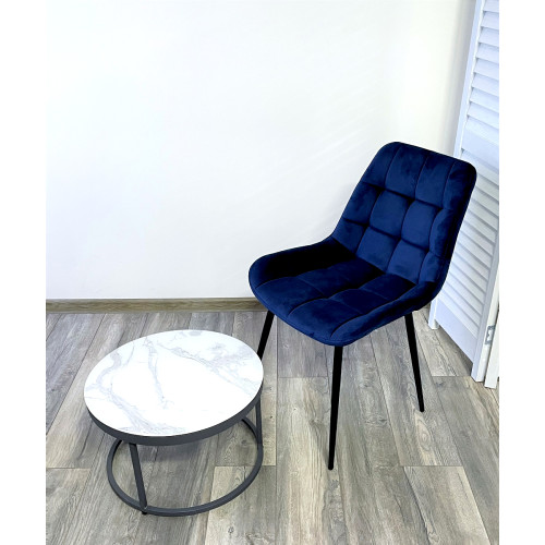 Стул ХОФМАН цвет Синий Confetti, велюр / черный каркас М-City