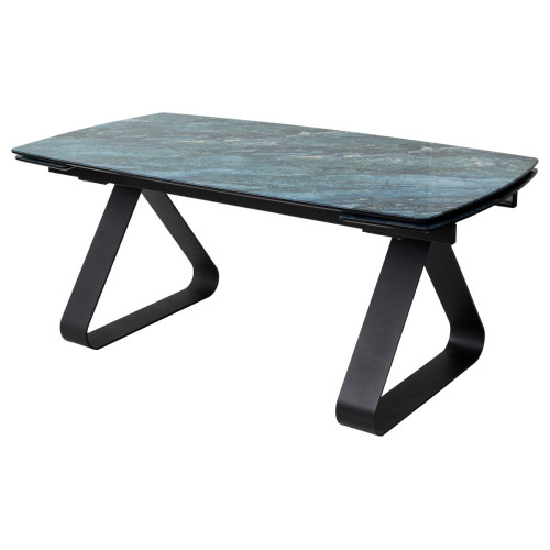 Стол Вильям 180 Аквамарин / графитовый каркас, М-City