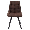 Стул MIMI коричневый с черными ножками, микрофибра PK-03 М-City