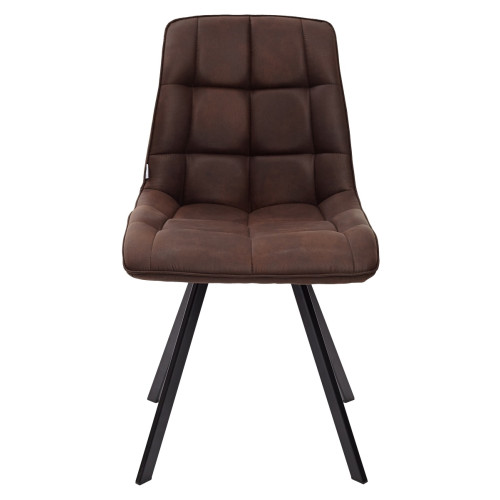 Стул MIMI коричневый с черными ножками, микрофибра PK-03 М-City
