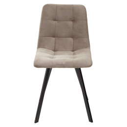 Стул CHILLI-Q SQUARE латте #25, велюр / черный каркас М-City