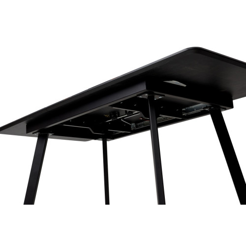 Стол АРУБА 140 МЕЙДЖИК, стекло / черный каркас М-City