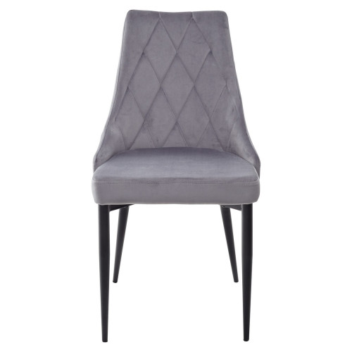 Стул NEPAL BLUVEL-14 GREY/ черный каркас, велюр M-City