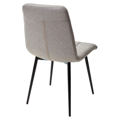 Стул ДИЛАН, цвет теплый серый #25, ткань / черный каркас М-City