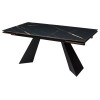 Стол Купер 160 Обсидиан, стекло / черный каркас М-City