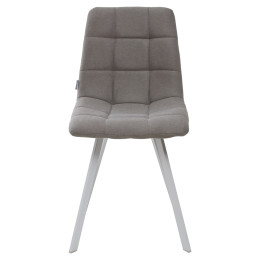 Стул CHILLI SQUARE UF860-08B серый, ткань / белый каркас М-City
