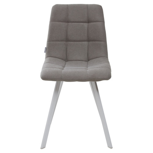 Стул CHILLI SQUARE UF860-08B серый, ткань / белый каркас М-City