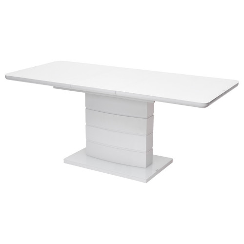 Стол ALTA 120 WHITE / супер белое глянцевое стекло М-City