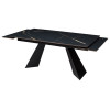 Стол Купер 160 Обсидиан, стекло / черный каркас М-City