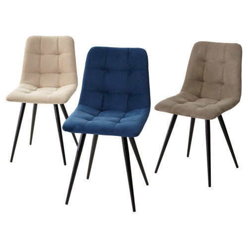 Стул CHILLI-Q латте #25, велюр / черный каркас М-City