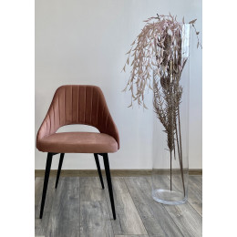 Стул FANTINE-LS РОЗОВЫЙ #15, велюр / черный каркас М-City