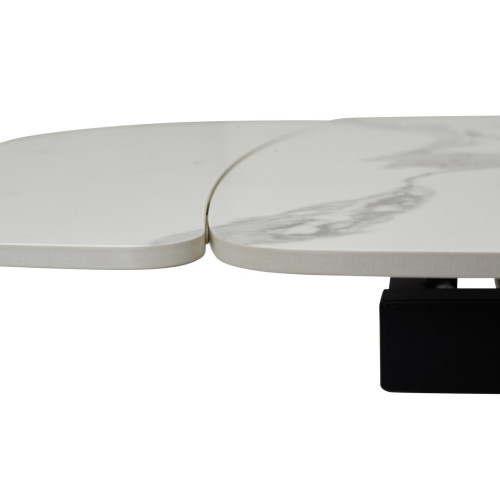 Стол ALATRI 120 GLOSS STATUARIO WHITE SINTERED STONE / BLACK М-City