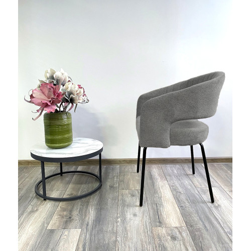 Стул SNUG WZ2042-22 серый камень, фактурный велюр / черный каркас, M-City