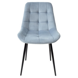 Стул ХОФМАН цвет Пыльный синий Confetti, велюр / черный каркас М-City