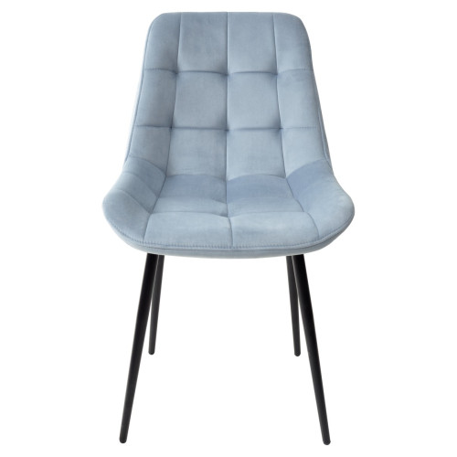 Стул ХОФМАН цвет Пыльный синий Confetti, велюр / черный каркас М-City
