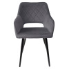 Стул ALLY BLUVEL-14 серый / черный каркас, M-City