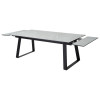 Стол Франк 200 Темно-серый мрамор, керамика / черный каркас М-City