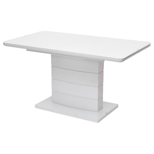 Стол ALTA 120 WHITE / супер белое глянцевое стекло М-City
