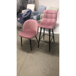 Барный стул LECCO UF910-07 PINK, велюр М-City