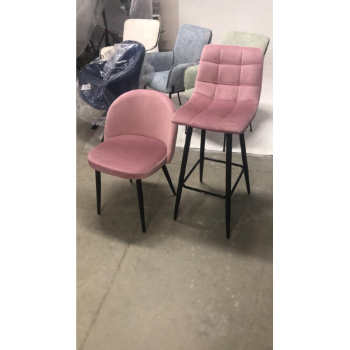 Барный стул LECCO UF910-07 PINK, велюр М-City