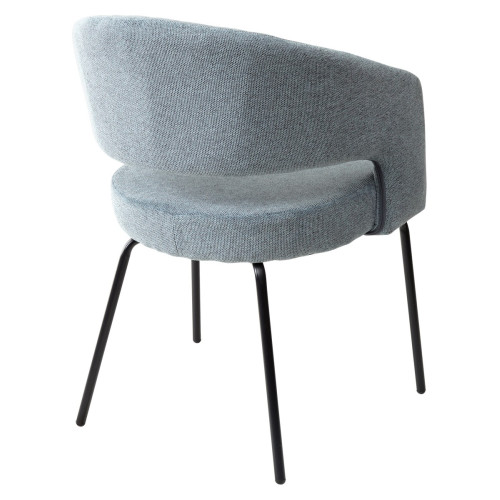 Стул SNUG WZ2042-14 морская волна, фактурный велюр / черный каркас, M-City