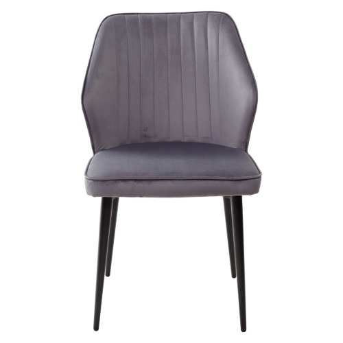 Стул SEATTLE-V СЕРЫЙ #27, велюр / черный каркас М-City