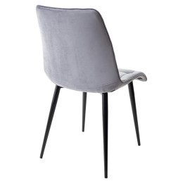 Стул CHIC-Q серый #27, велюр / черный каркас М-City